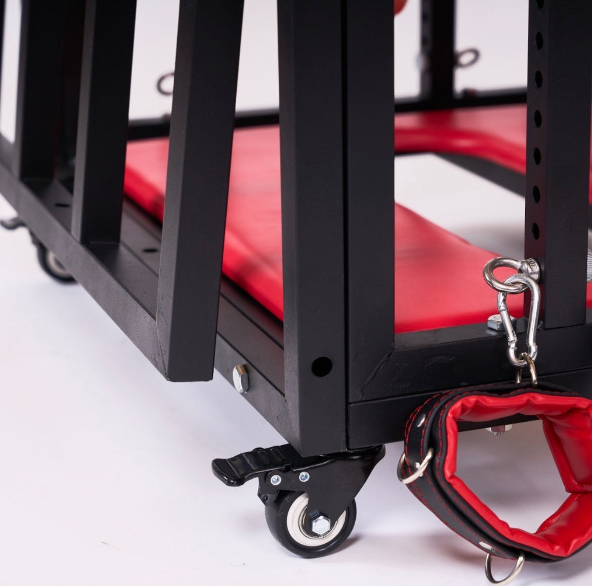 Cage BDSM premium sur roulettes – Cage de bondage en acier avec verrouillage