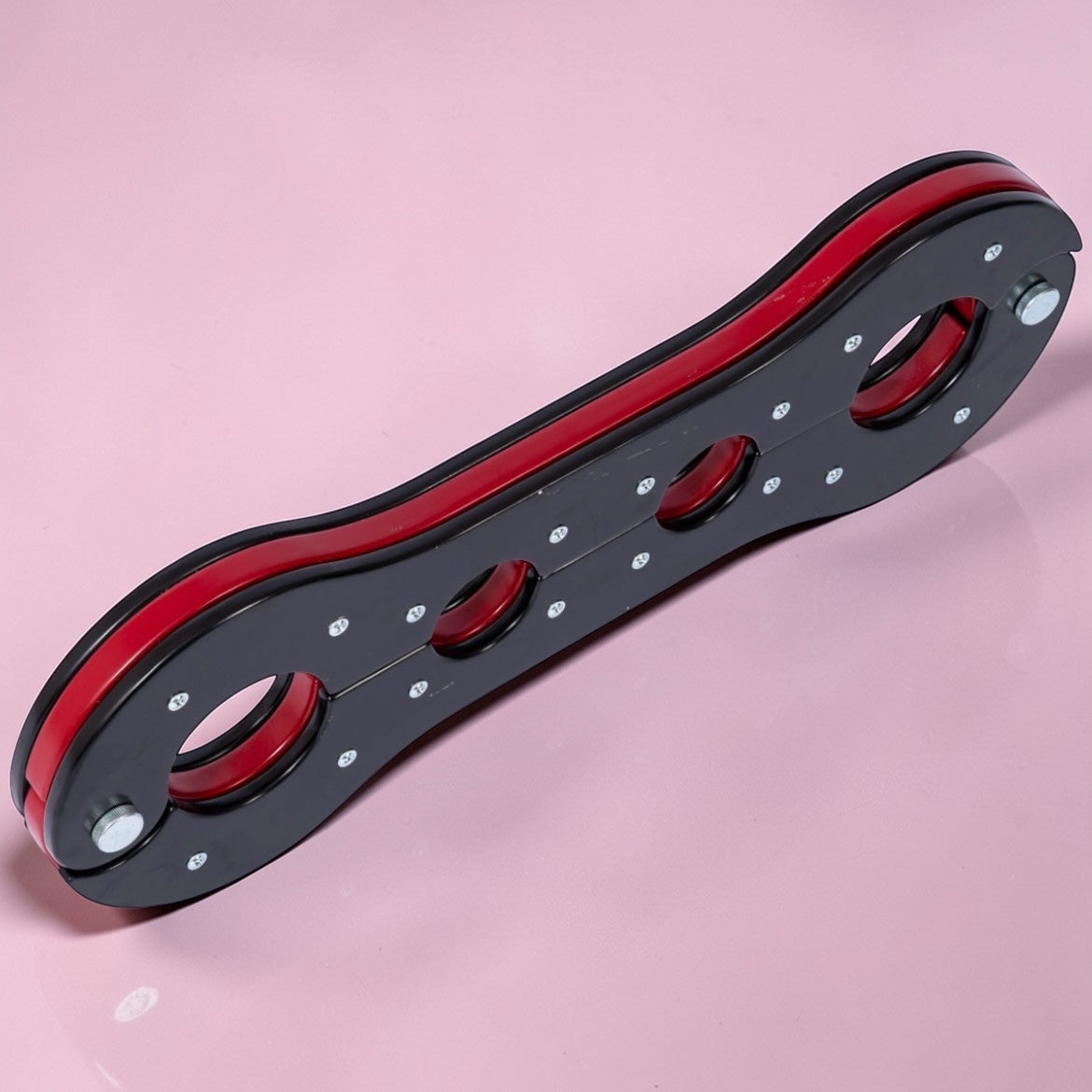 Barre d'écartement BDSM Deluxe – Barre de fixation réglable pour poignets et chevilles avec accent rouge