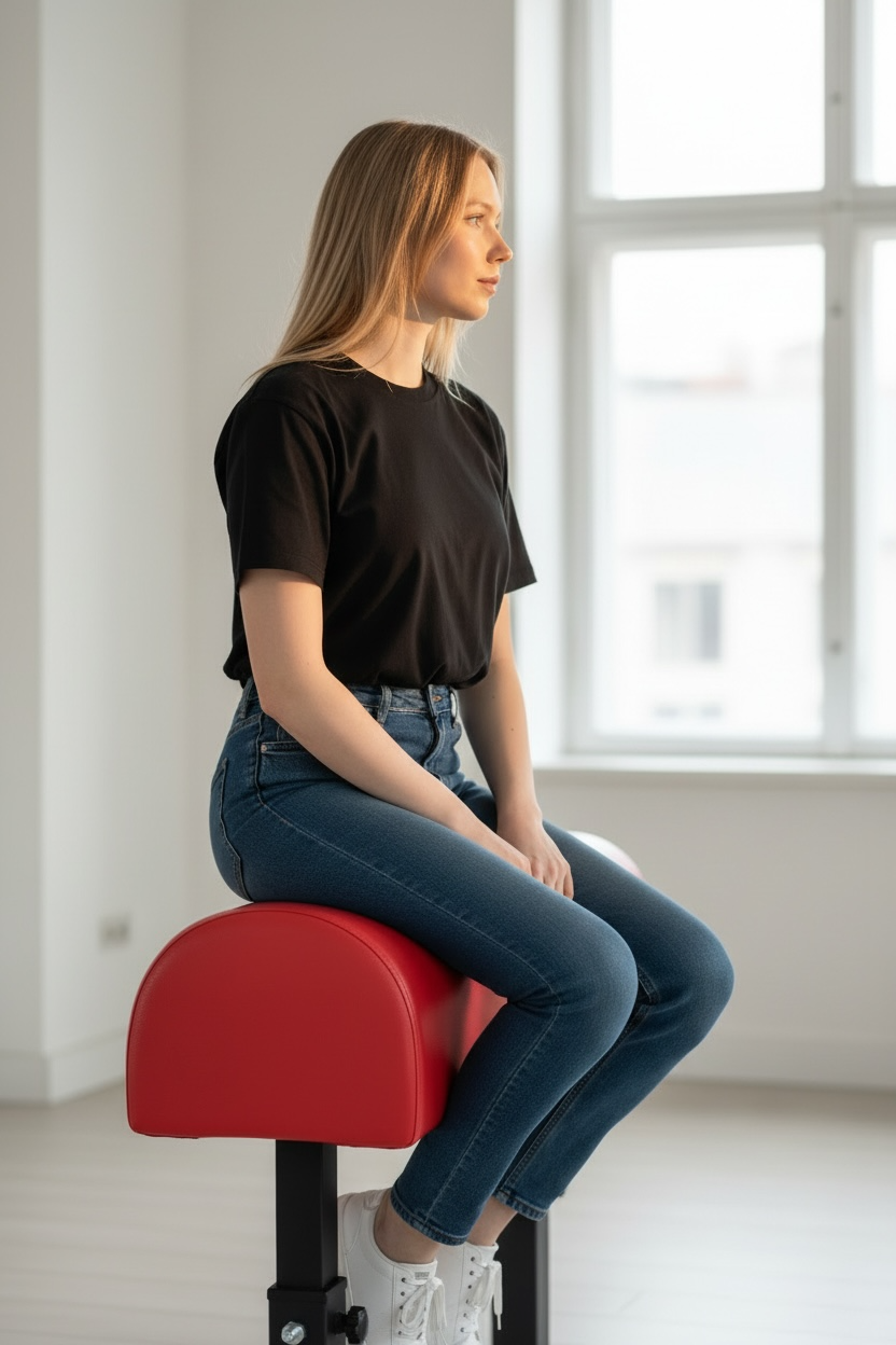 Banc de bondage BDSM avec entrave pour cheville – Banc de fessée rouge en acier et similicuir PU