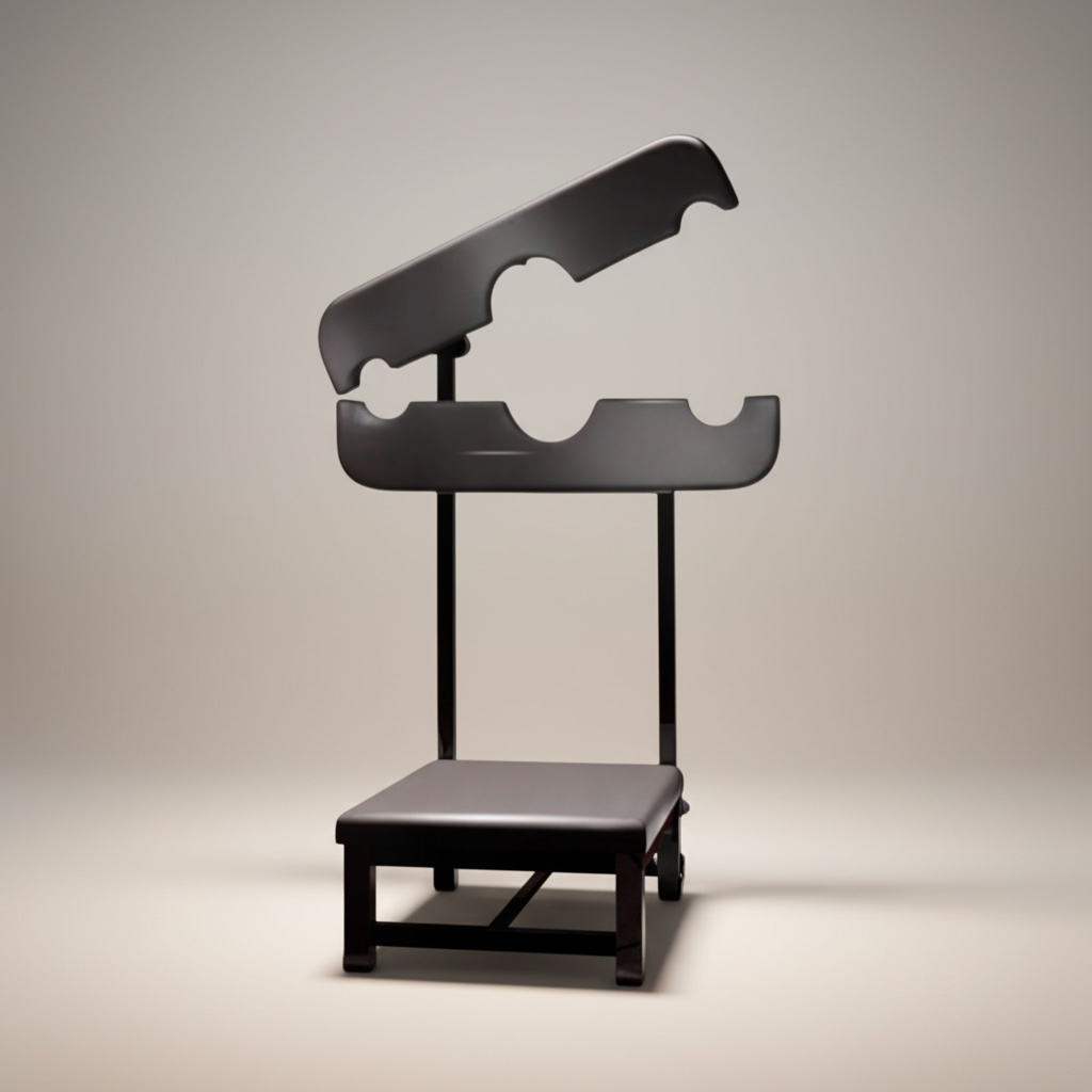 Chaise de punition BDSM premium – Chaise de bondage en acier avec fixation du cou et des poignets